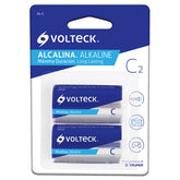 Pila alcalina tamano c, blister con 2 voltech